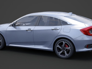 honda civic sedan ex 2016 Modello 3D
