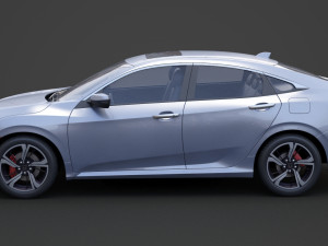 honda civic sedan ex 2016 Modello 3D