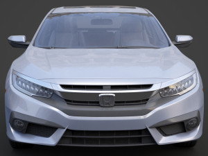 honda civic sedan ex 2016 Modello 3D