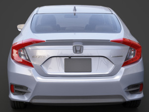 honda civic sedan ex 2016 Modello 3D