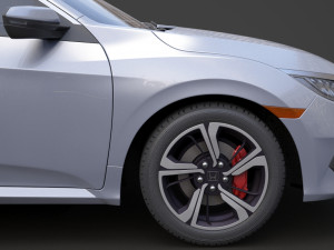 honda civic sedan ex 2016 Modello 3D