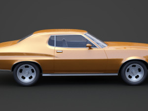 ford-gran torino 1975 3D Модель