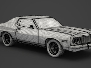 ford-gran torino 1975 3D Модель