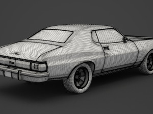 ford-gran torino 1975 3D Модель