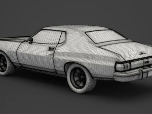 ford-gran torino 1975 3D Model