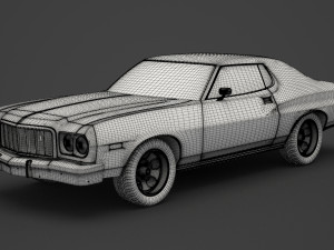 ford-gran torino 1975 3D Модель