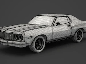 ford-gran torino 1975 3D Model