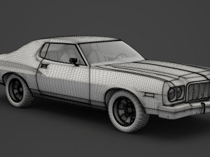 ford-gran torino 1975 3D Модель