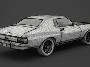 ford-gran torino 1975 3D Модель