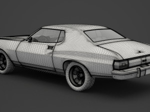 ford-gran torino 1975 3D Модель