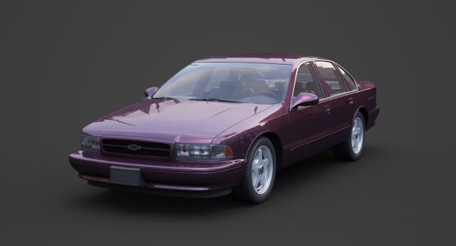chevrolet impala ss 1994 3D Model .c4d .max .obj .3ds .fbx .stl .blend 