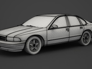 chevrolet impala ss 1994 3D Model
