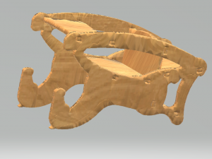 rocking horse childtable babychair 3 in one 3D 模型