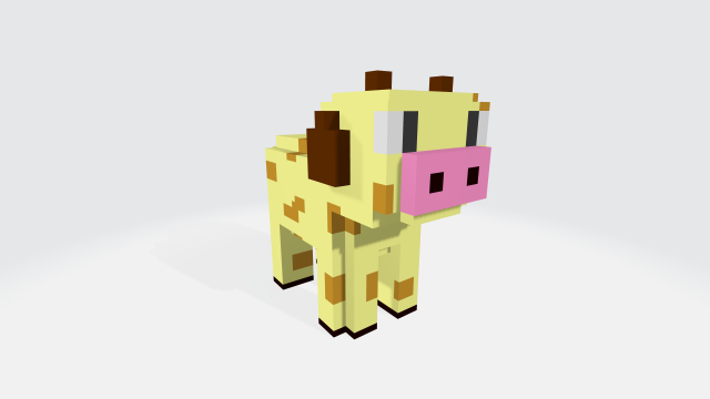 voxel cow Modèle 3D .c4d .max .obj .3ds .fbx .stl .blend 