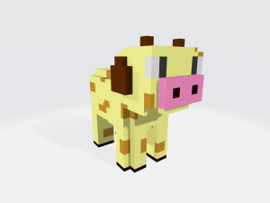 voxel cow 3D Model