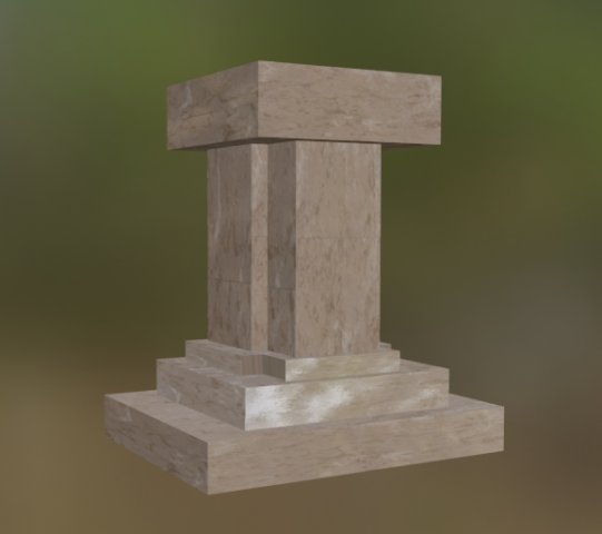 pedestal Modelo 3D .c4d .max .obj .3ds .fbx .stl .blend