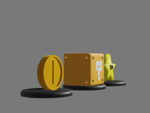 super mario bros power ups 3d print model 3D Print Model