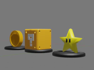 super mario bros power ups 3d print model 3D Print Model