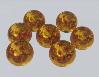 dragonballs 3D Print Model .c4d .max .obj .3ds .fbx .stl .blend