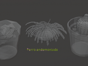 flowerpot lowpoly suculents and cactus 3D 模型