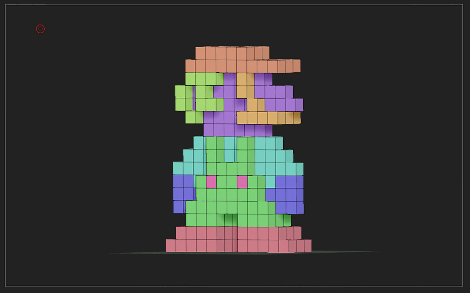 mario 25d 8bit 3D Print Model .c4d .max .obj .3ds .fbx .stl .blend 
