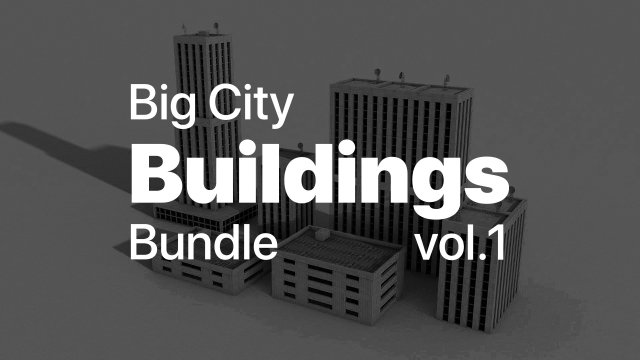 big city buildings bundle vol1 3D Model .c4d .max .obj .3ds .fbx .stl .blend