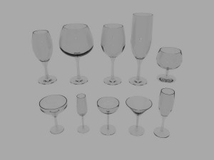 drink and wine glass pack vol1 Modello 3D