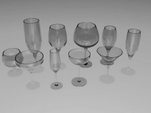 drink and wine glass pack vol1 3D Model