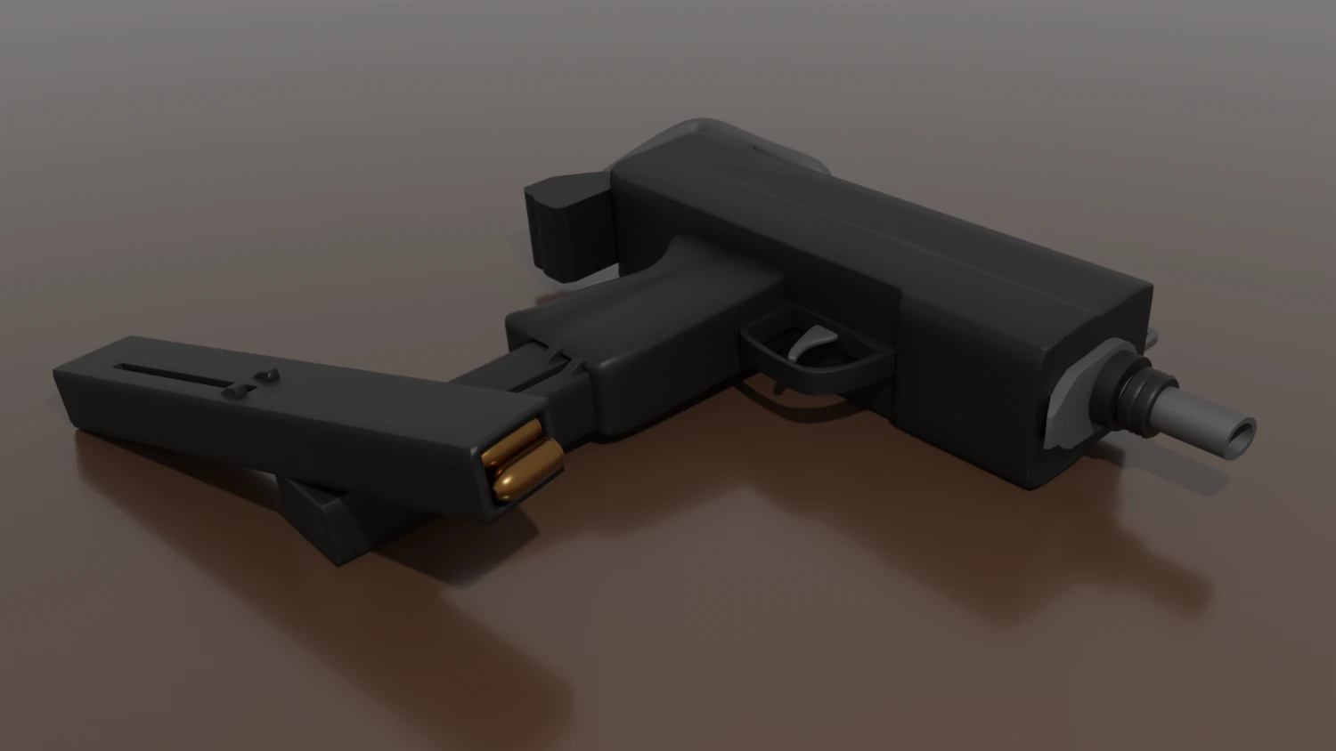 UZI 3D Model .c4d .max .obj .3ds .fbx .stl .blend 