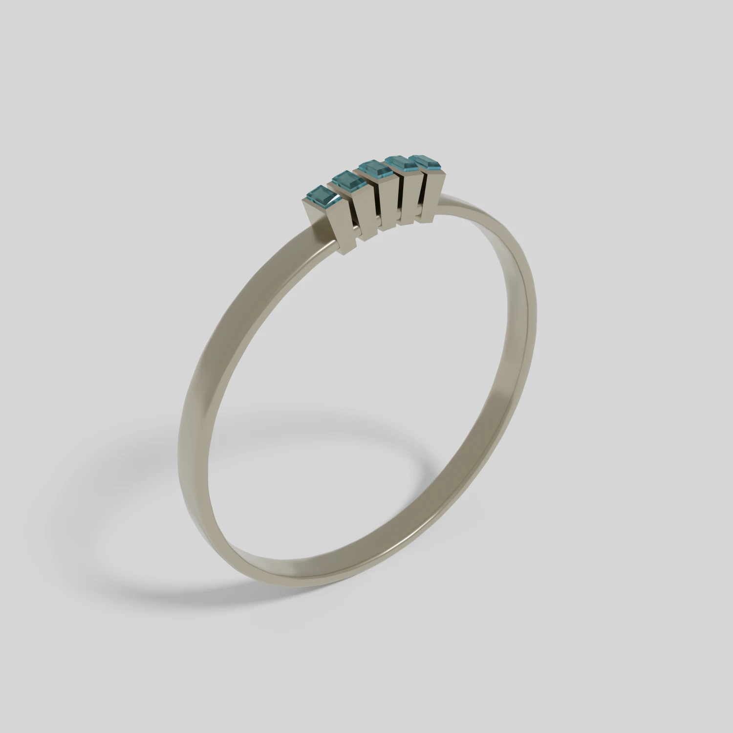 Silver ring 3D Model .c4d .max .obj .3ds .fbx .stl .blend 