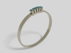 चांदी की अंगूठी 3D मॉडल