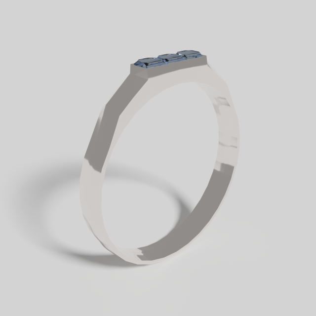 Silver ring 3D Model .c4d .max .obj .3ds .fbx .stl .blend 