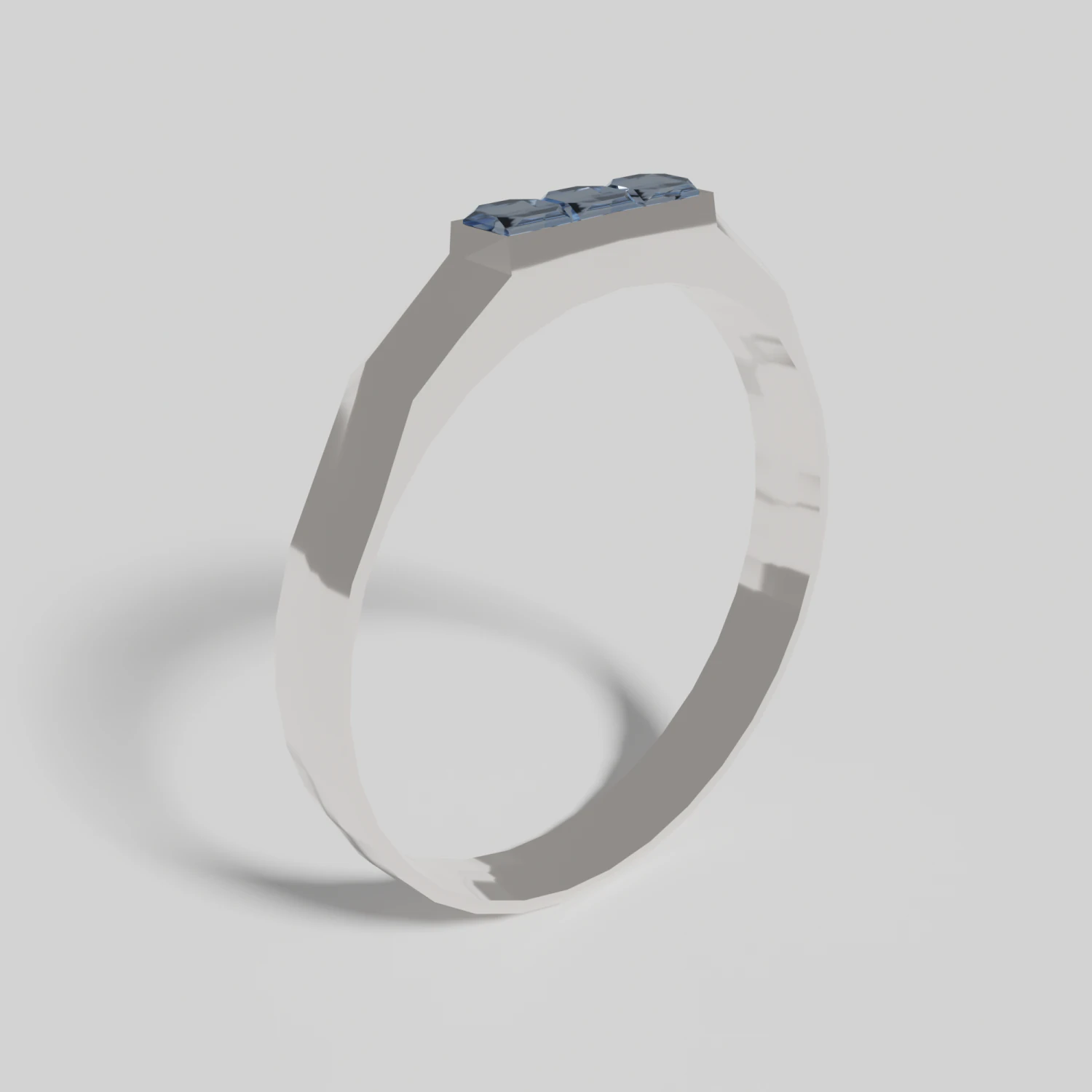 Silver ring 3D Model .c4d .max .obj .3ds .fbx .stl .blend 