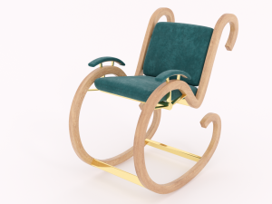 two rocking chairs Modelo 3D