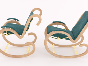 two rocking chairs Modelo 3D