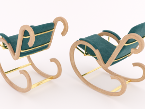 two rocking chairs Modelo 3D
