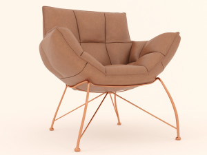 soft leather armchair 3D Модель