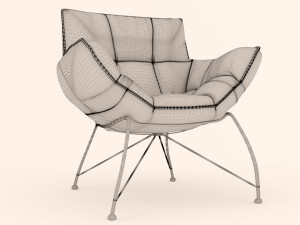 soft leather armchair 3D Модель