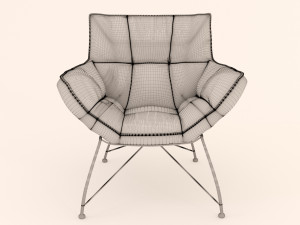 soft leather armchair 3D Модель