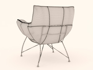 soft leather armchair 3D Модель