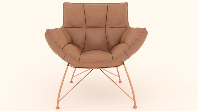 soft leather armchair 3D Модель .c4d .max .obj .3ds .fbx .stl .blend 