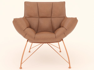 soft leather armchair 3D Model