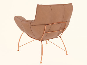 soft leather armchair 3D Модель