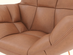 soft leather armchair 3D Модель