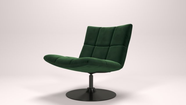 green velvet lounge chair Modello 3D .c4d .max .obj .3ds .fbx .stl .blend 