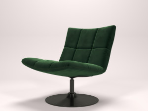 green velvet lounge chair Modèle 3D