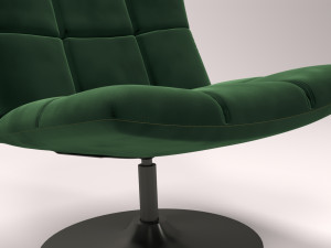 green velvet lounge chair Modello 3D