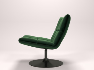 green velvet lounge chair Modello 3D