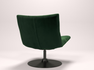 green velvet lounge chair Modello 3D