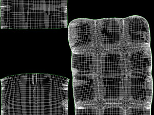 green velvet lounge chair Modello 3D